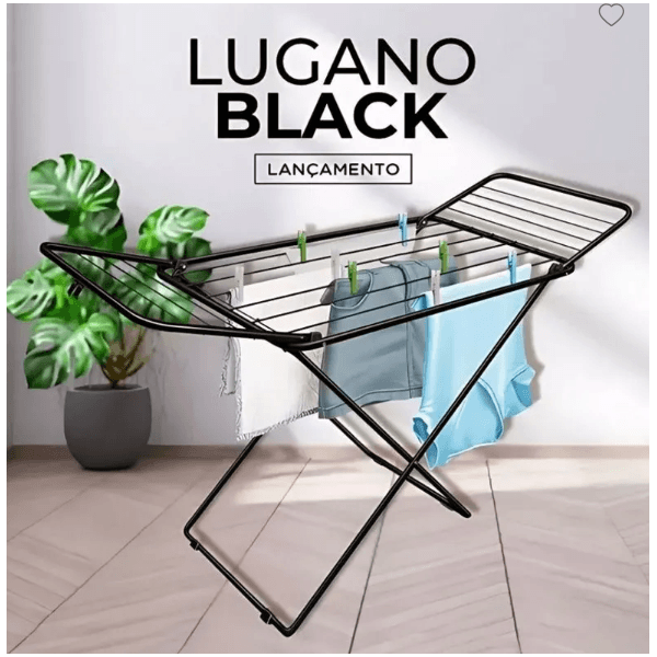 VARAL CHAO LUGANO C/ ABAS 101180 BLACK SECALUX