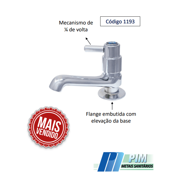 TORNEIRA PIM 1193 C37 LAVATORIO COMUM
