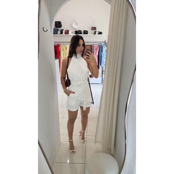 CONJUNTO BATA COM SHORT FEEL BRANCO 