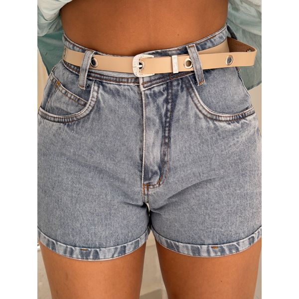 SHORT JEANS COM CINTO MA
