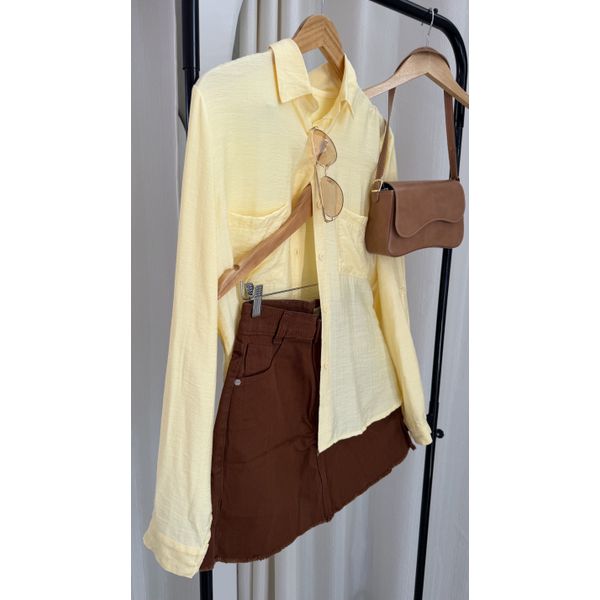CAMISA MANGA LONGA MARRANT - AMARELO