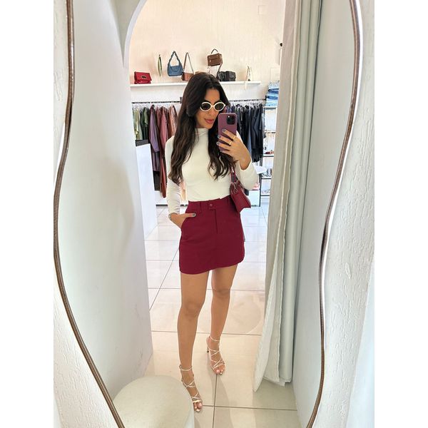 BLUSA DE POLIAMIDA DE MANGA LONGA