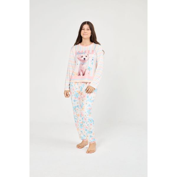 Pijama Dog Floral Fem