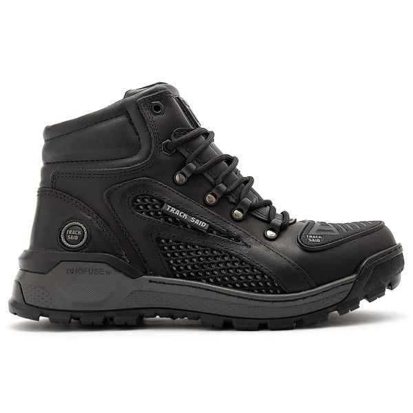 Bota Masculina Track Alaska Cano Médio Couro Legítimo Preto