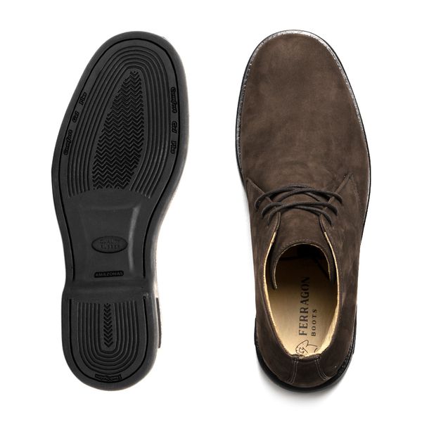 Bota Masculina Lusitano Nobuck Café