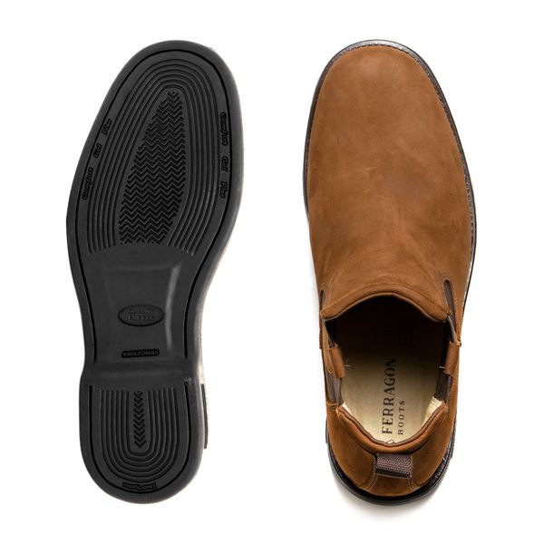 Botina Masculina Andaluz Nobuck Conhaque 