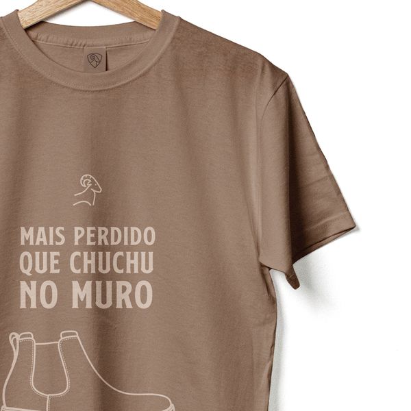 Camiseta Masculina Ferragon Boots Marron
