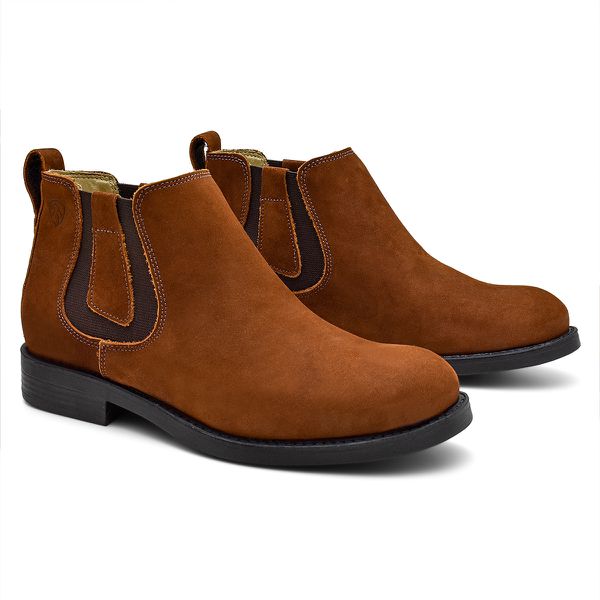 Botina Feminina Piquira Nobuck Conhaque