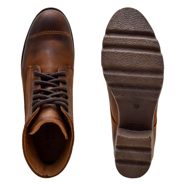 Bota Feminina Morgan Nobuck Stonado Conhaque