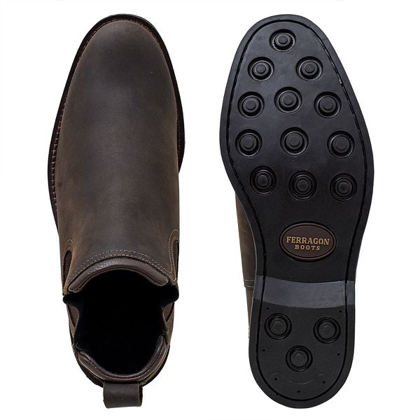 Botina Masculina Shire Chelsea Mustang Café 