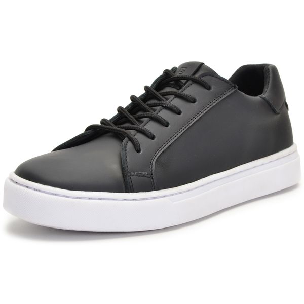 Tênis Feminino Conforto Em Couro Preto