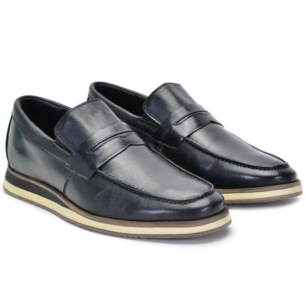 Sapato Social Oxford Brogue Bico Redondo Masculino Em Couro Preto