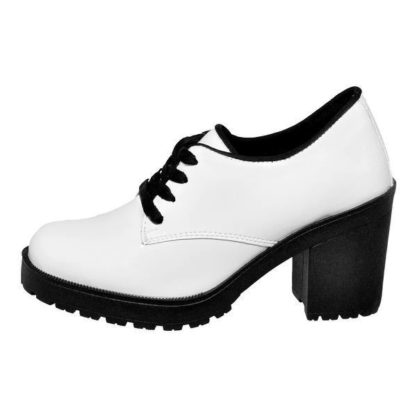 Sapato Oxford Sola Tratorada Feminino Pimpinella Branco