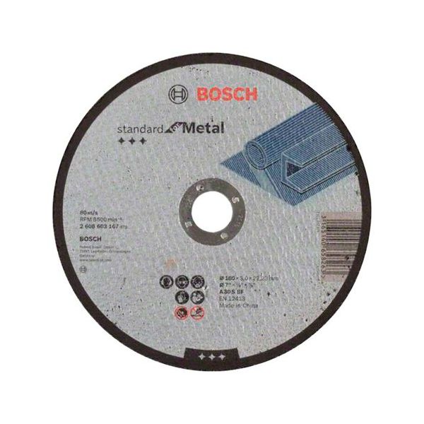 Disco Corte Metal/Inox 1,6mm 7-180 Bosch 2608603183879