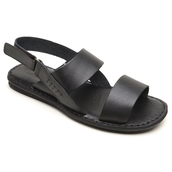 Chinelo Masculino em Couro R26 PRETO