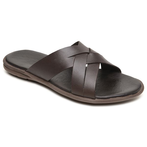 Chinelo Masculino em Couro R9 MARROM