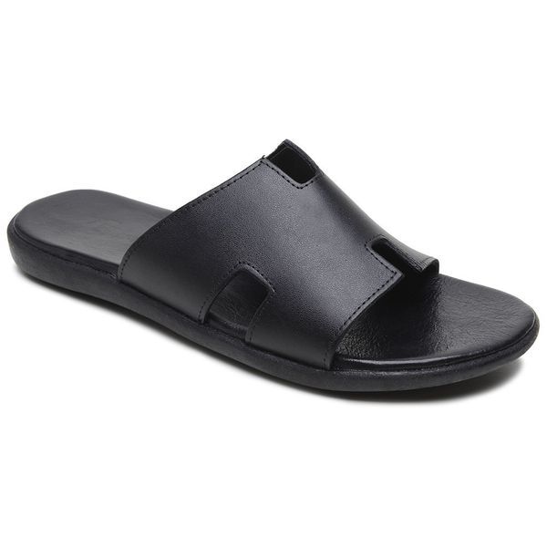 Chinelo Masculino em Couro NJ Preto - Leveza e Elegância