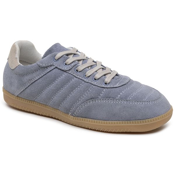 Tênis Feminino em Couro Jeans Linho - Tendência e Conforto