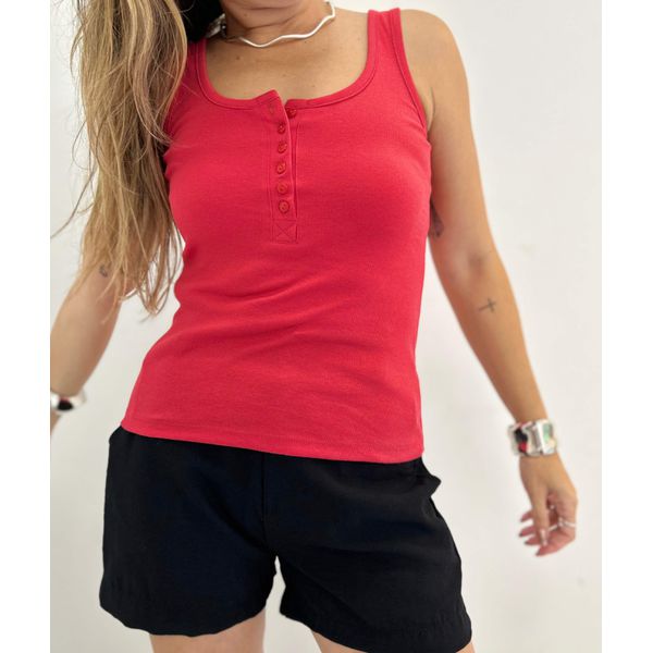 REGATA BOTÕES VERMELHO 