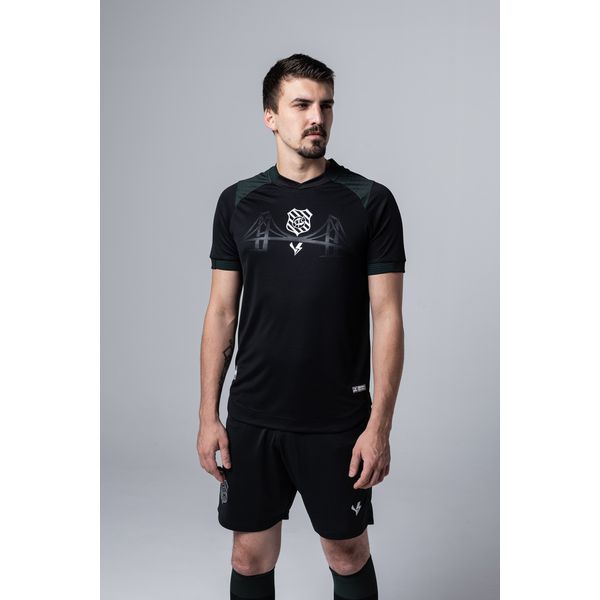 Camisa Masculina Jogo 1 2023 Vitória Preta e Vermelha Volt