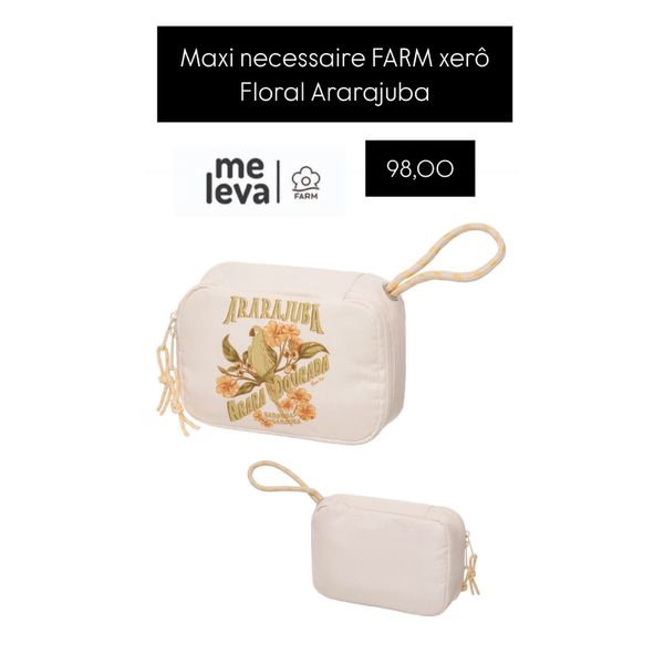 Maxi necessaire FARM Floral Ararajuba