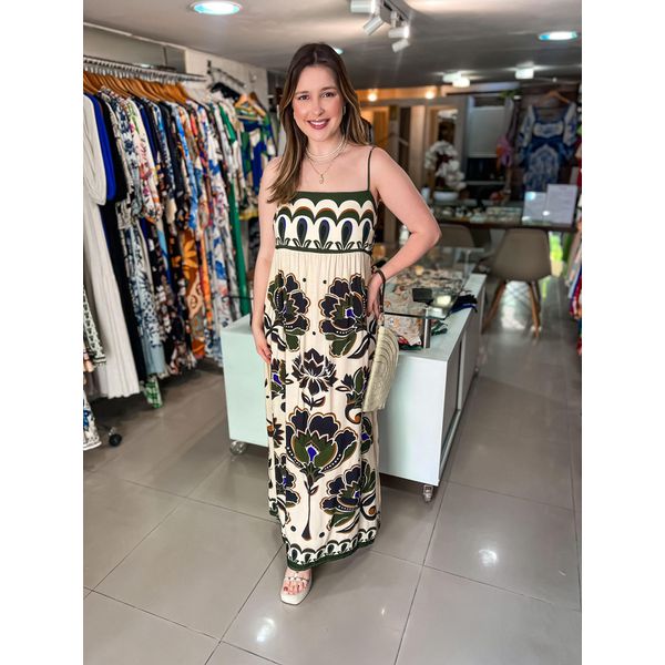 Vestido FARM Floral Arabesco