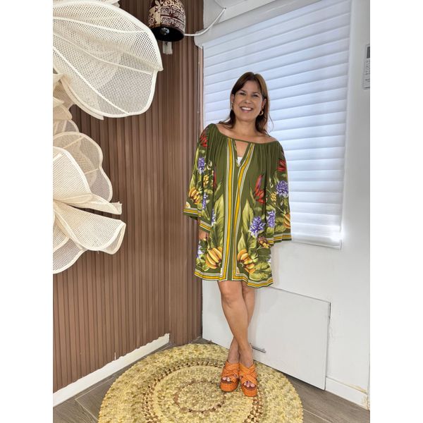 Vestido FARM Lenço Tropical