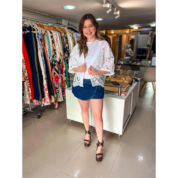 Short Saia jeans FARM