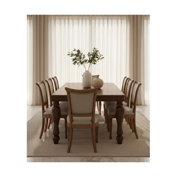 Sala de Jantar Imperial - (08 Cadeiras) - Madeira Maciça - Móveis de Gramado