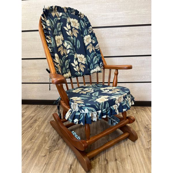 Cadeira De Balanço Florescer Azul 1,18/40 X 64 X 50 - Móveis De Gramado