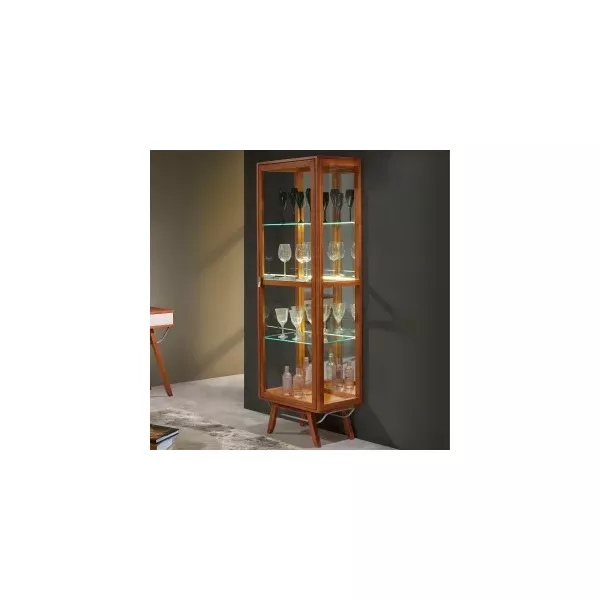 Cristaleira Florence 1 Porta Com Led 1,93 x 56 x 41 - Móveis 3D