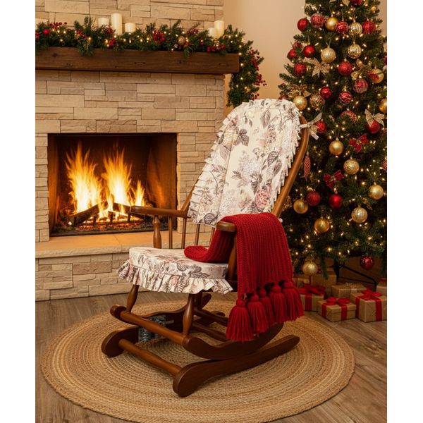 Cadeira De Balanço Hortência Maciça 1,18/40 X 64 X 50 - Móveis De Gramado