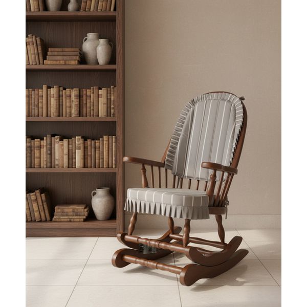 Cadeira De Balanço Alba Cinza 1,18/40 X 64 X 50 - Móveis De Gramado