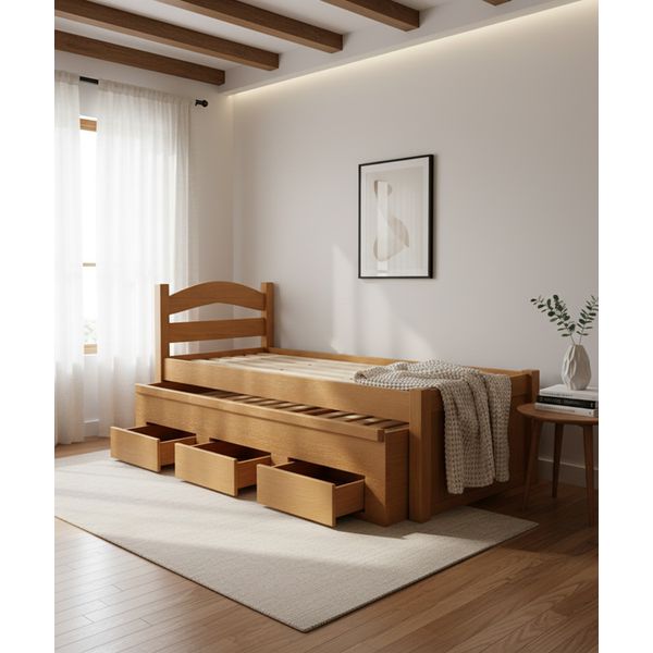 Bicama Com Gavetas Petropolis - Madeira Maciça - Móveis de Gramado