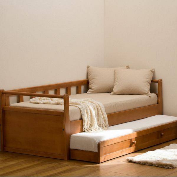 Bicama Sem Gaveta Trabalhado - Madeira Maciça - Móveis de Gramado