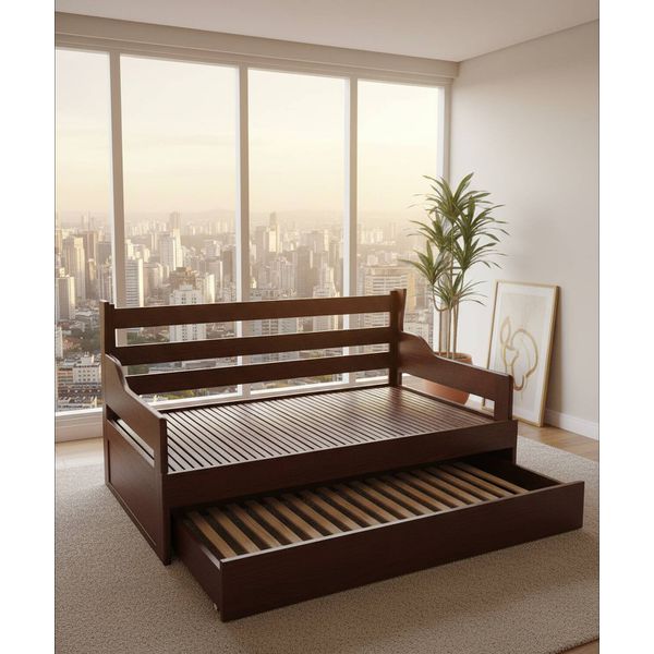 Sofa Cama Tricama Tamandare - Madeira Maciça - Móveis de Gramado