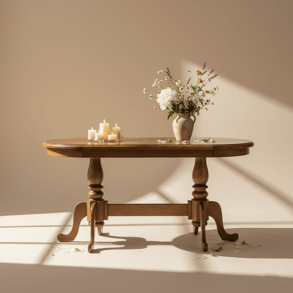 Mesa Oval Gramado - Maciça - Móveis de Gramado