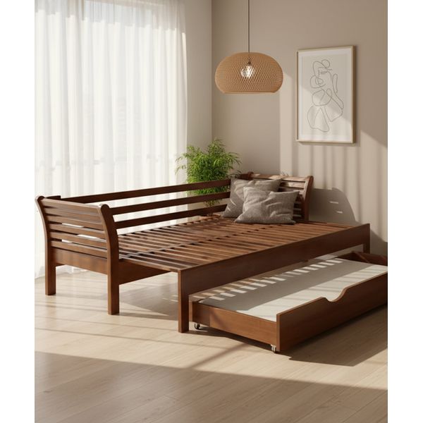 Sofá Cama Com Cama Auxíliar - Madeira Maciça Móveis de Gramado 