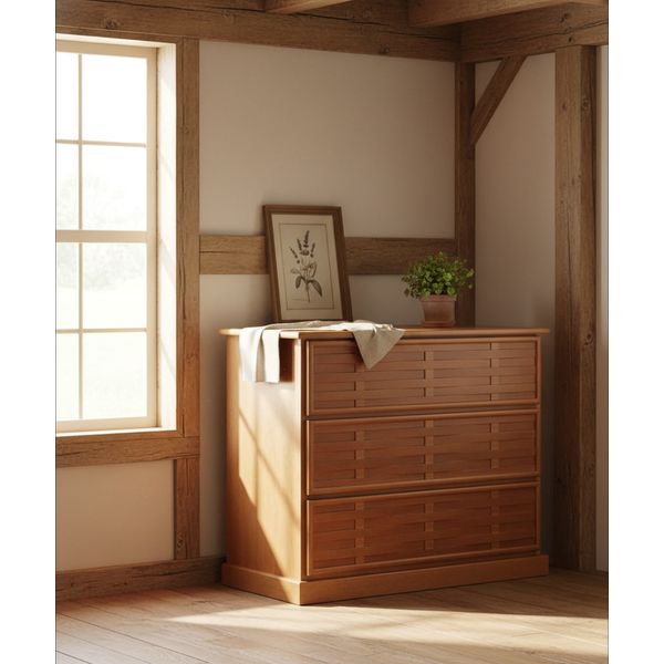 Cômoda Trançado 1,00 x 53 x 90 - Madeira Maciça - Móveis de Gramado