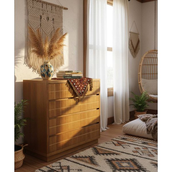 Cômoda Riscada 1,00 x 55 x 1,10 - (04 Gavetas) - Madeira Maciça - Móveis de Gramado