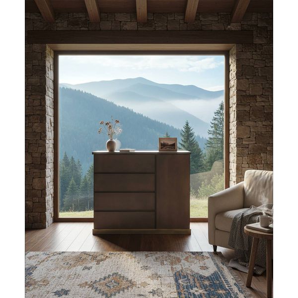 Cômoda Rosvita 1,00 x 55 x 1,20 - (04 Gavetas) - Madeira Maciça - Móveis de Gramado