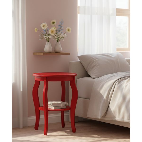 Mesinha Alta Frisado 60 x 60 x 82 - Madeira Maciça - Móveis de Gramado