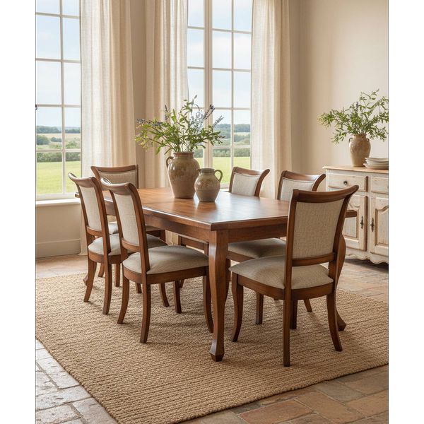 Sala de Jantar Jaquirana Mesa Retangular - (08 Cadeiras) - Madeira Maciça - Móveis de Gramado