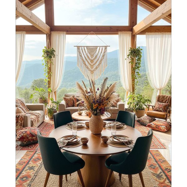 Sala de Jantar Mesa Redonda Tramandaí - Madeira Maciça - Móveis de Gramado