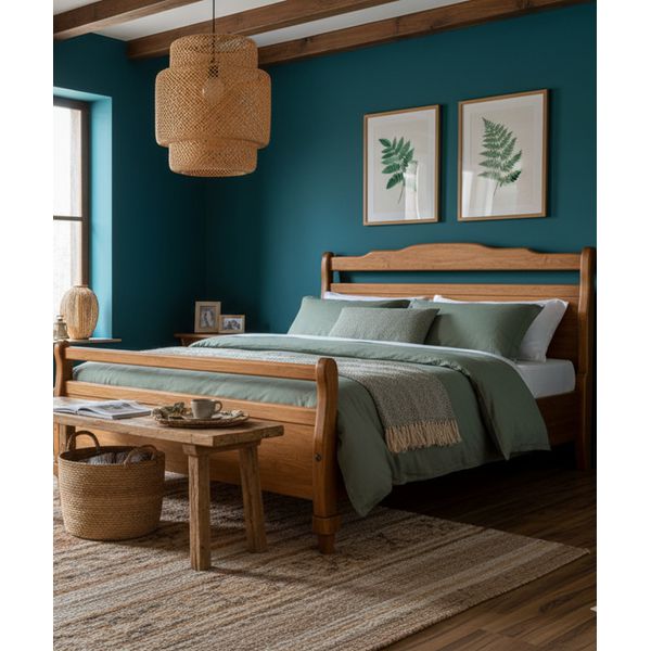 Cama de Casal Inglesa - Madeira Maciça - Móveis de Gramado