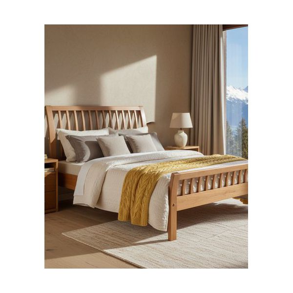 Cama Verona de Madeira Maciça - Móveis de Gramado
