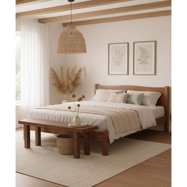 Cama - (Cabeceira Baixa 1,00 de Altura) - Madeira Maciça - Móveis de Gramado