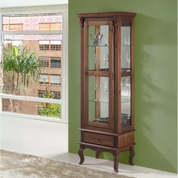 Cristaleira Flórida Com Gaveta e Espelho 60 x 42 x 1,73 - Móveis 3D