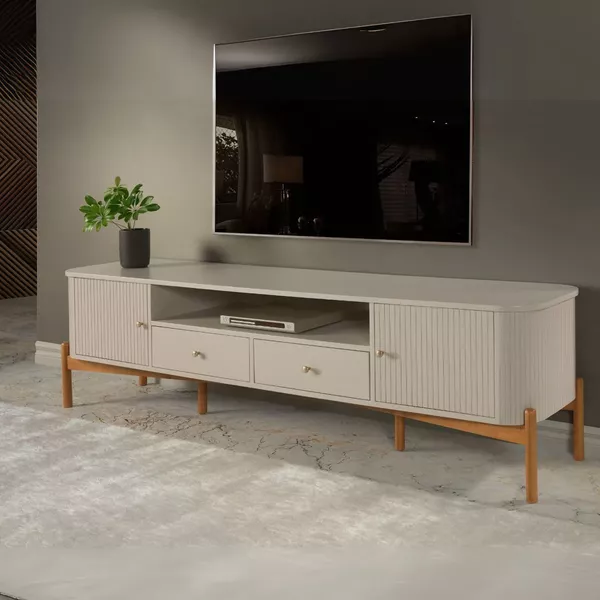 Rack Aurora 2,24 x 61 x 46 - 2 Portas - 2 Gavetas - Móveis 3D