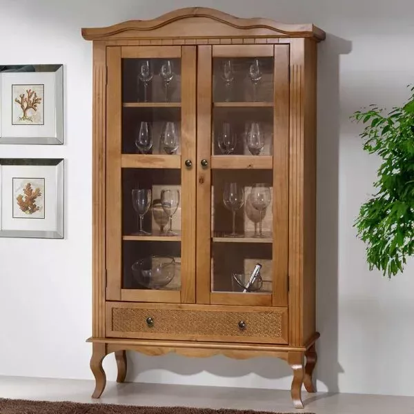 Cristaleira Turim 1,79 x 41 x 99 - Madeira Maciça - Móveis 3D 